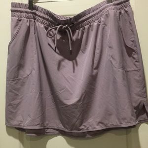 Ideology womens Drawstring elastic waistband skirt lavender w/ pockets size 3X